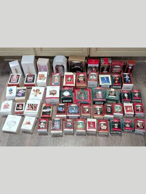 HUGE Lot of 52 Hallmark Keepsake Christmas Tree Ornaments